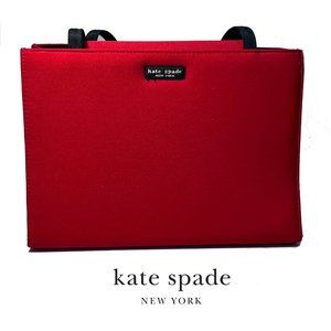 KATE SPADE "Sam" Red Padded Fabric Y2K Vintage Bag